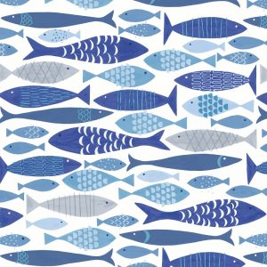 Blue Shades Fish Decoupage Napkin