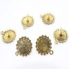 Antique Gold Round Pattern Earrings