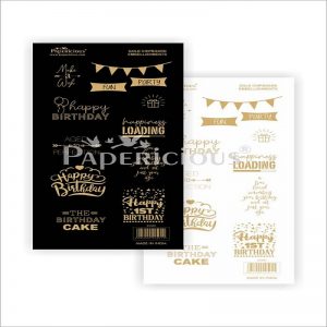 Gold Foil Embellishment Sheets - Make A Wish