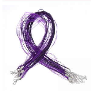 Purple Organza Ribbon Cord