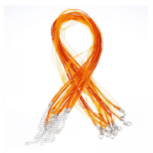Orange Organza Ribbon Cord