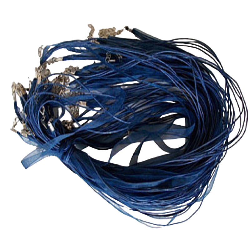 Navy Blue Organza Ribbon Cord