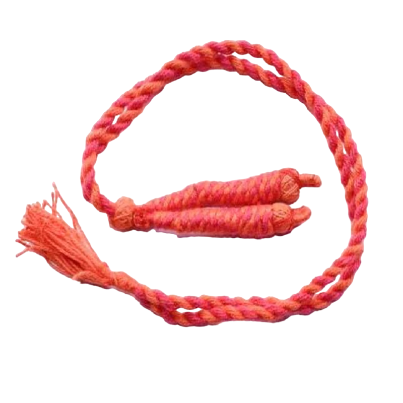 Orange With Pink Twisted Cotton Thread Neck Rope