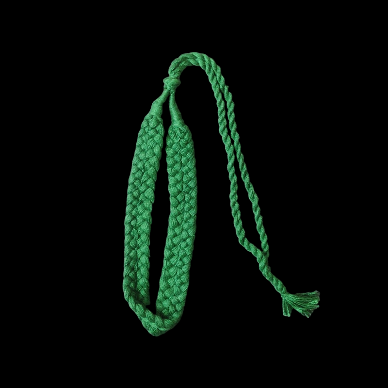 Dark Green Double Braided Cotton Thread Neck Rope