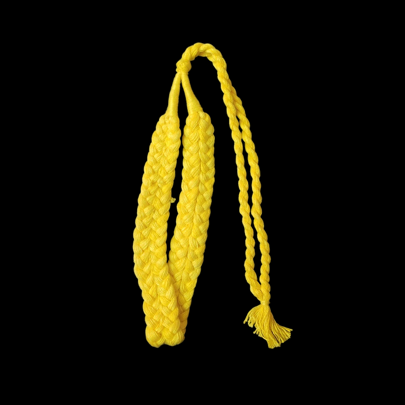 Lemon Yellow Double Braided Cotton Thread Neck Rope