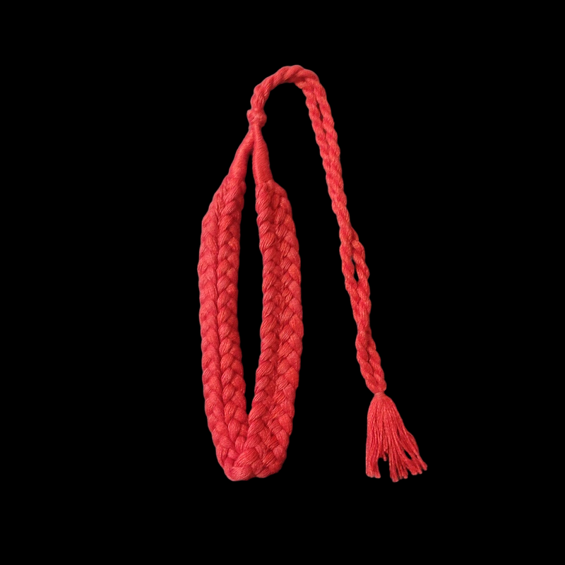 Red Double Braided Cotton Thread Neck Rope