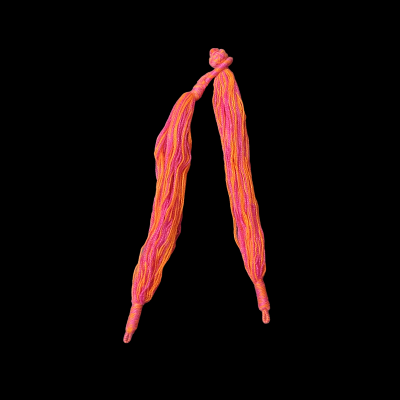 Orange With Pink Cotton Thread Neck Rope