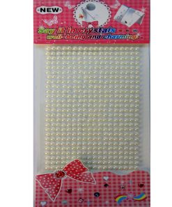 Self Adhesive Round Off White Pearl Sticker