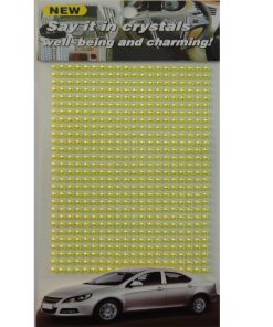 Self Adhesive Round Lemon Yellow Pearl Sticker