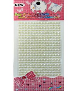 Self Adhesive Round Off White Pearl Sticker
