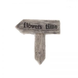 Miniature Signboard Flowers Time
