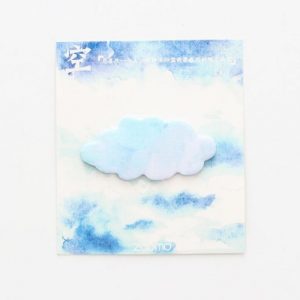 Blue Cloud Shape Sticky Notes