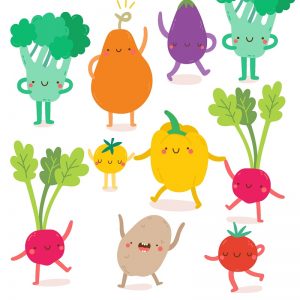Emoji Vegetables Decoupage Napkin