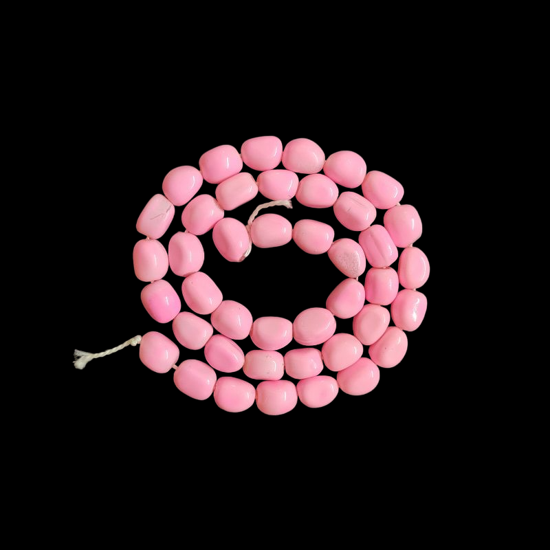 Pink Irregular Nugget Beads