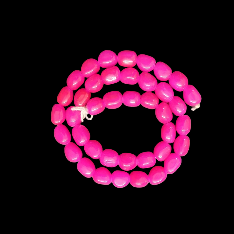 Dark Pink Irregular Nugget Beads