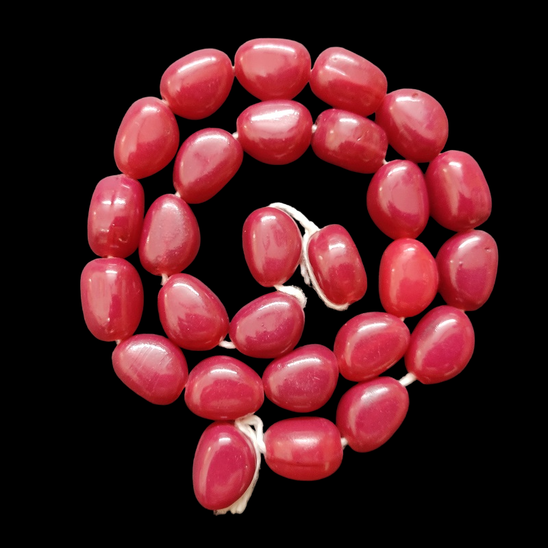 Dark Red Irregular Nugget Beads