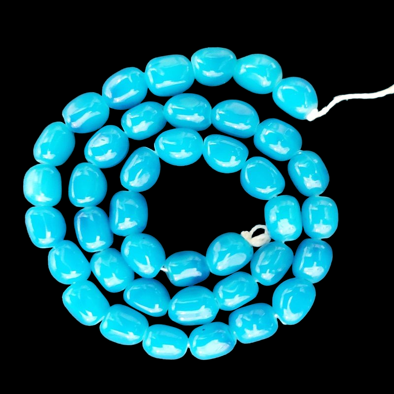 Blue Irregular Nugget Beads