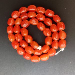Orange Irregular Nugget Beads