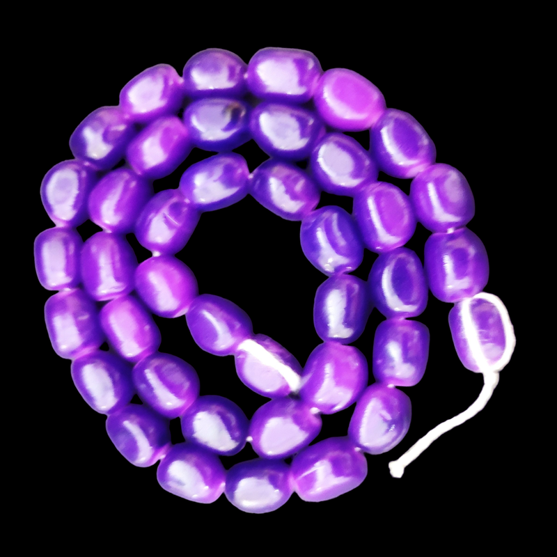 Purple Irregular Nugget Beads