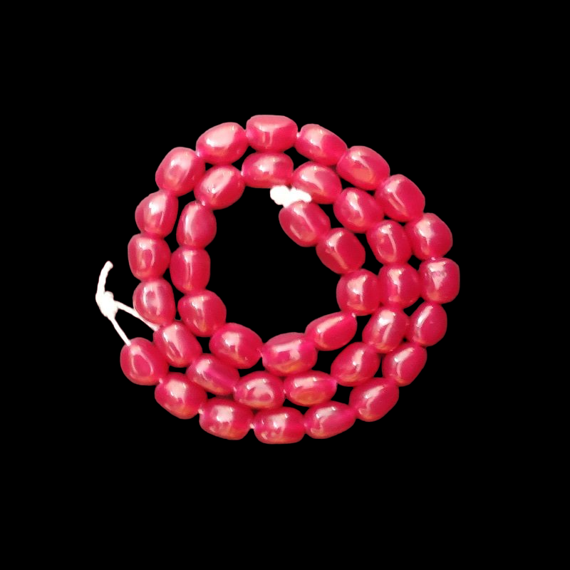 Light Red Irregular Nugget Beads