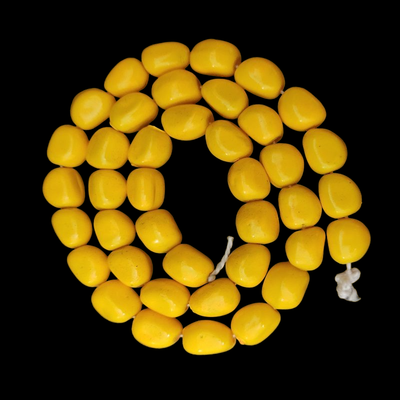 Yellow Irregular Nugget Beads