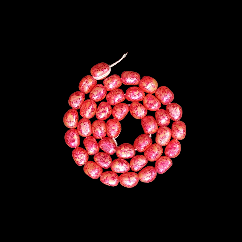 Double Shade Hot Pink Irregular Nugget Beads