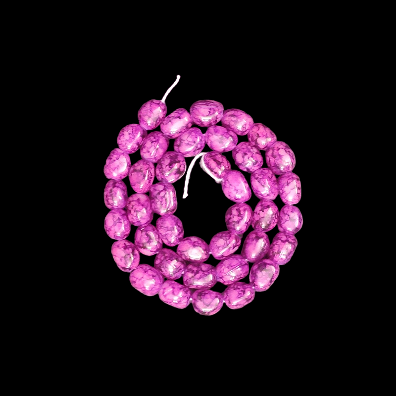 Double Shade Pink Irregular Nugget Beads