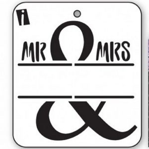 iCraft 4 x 4 Mini Stencil - Mr & Mrs