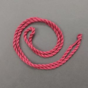Maroon Long Twisted Cotton Thread Neck Rope