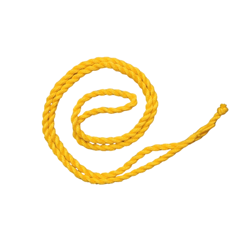 Yellow Long Twisted Cotton Thread Neck Rope