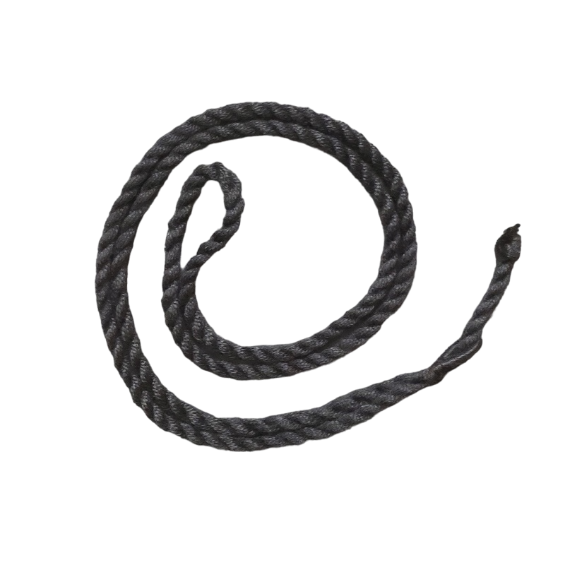 Black Long Twisted Cotton Thread Neck Rope