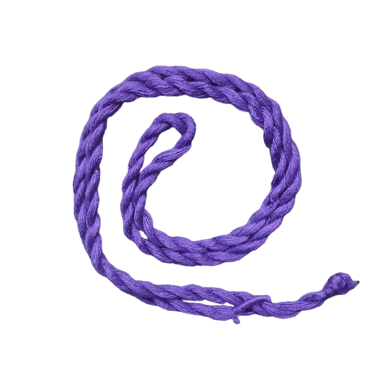 Purple Long Twisted Cotton Thread Neck Rope