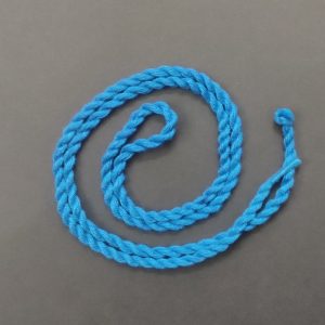Light Blue Long Twisted Cotton Thread Neck Rope