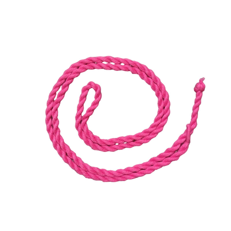 Hot Pink Long Twisted Cotton Thread Neck Rope