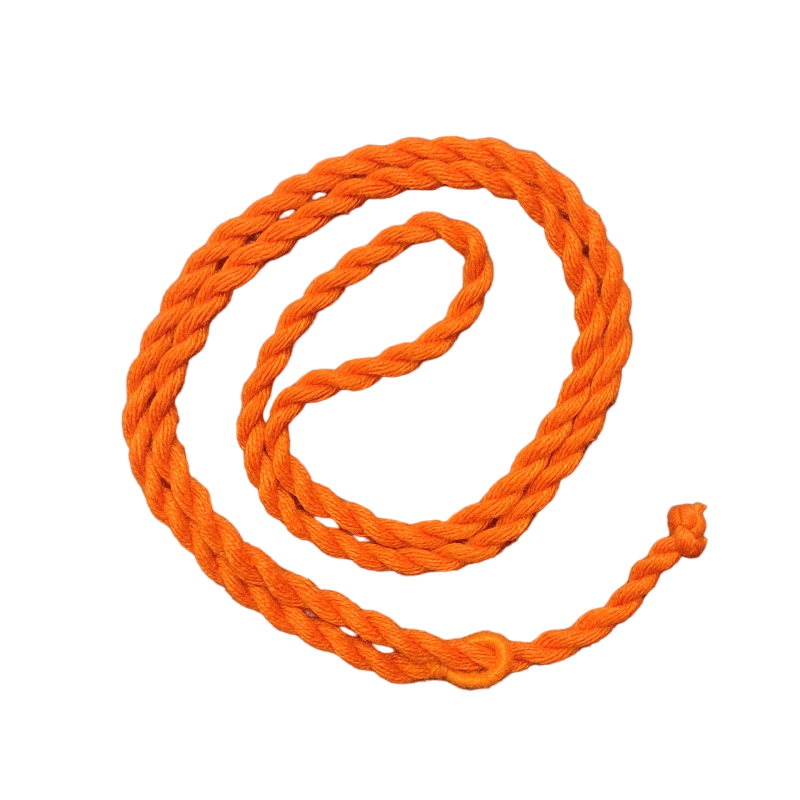 Orange Long Twisted Cotton Thread Neck Rope