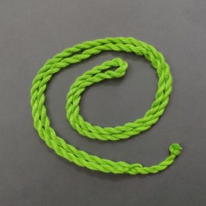 Parrot Green Long Twisted Cotton Thread Neck Rope