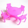 Miniature Pink Round Table With Chairs