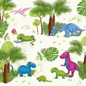 Dinosaurs In The Garden Decoupage Napkin