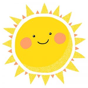 Cartoon Sun Decoupage Napkin