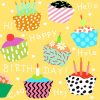 Happy Birthday Cakes Decoupage Napkin