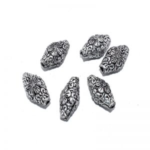 German Silver Oval  Beads