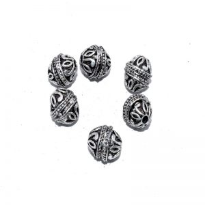 German Silver Oval Shape Beads