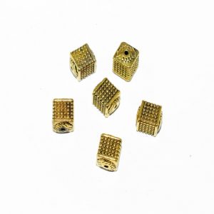 Antique Gold Square Shape Beads