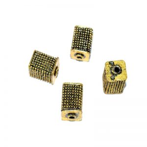 Antique Gold Square Shape  Beads