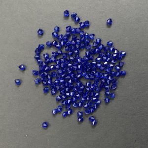 Bicone Acrylic Plastic Royal Blue Bead
