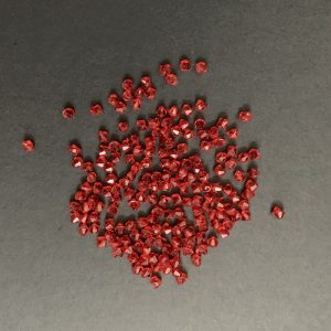 Bicone Acrylic Plastic Red Bead