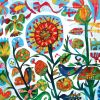 Mixed Colour Painted Birds Decoupage Napkin