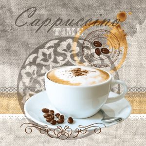 Cappuccino Time Decoupage Napkin