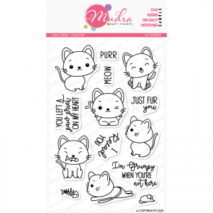 Mudra Clear Stamp - Cute Critter Cat