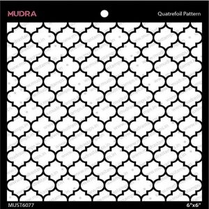 Mudra Stencil - Quatrefoil Pattern